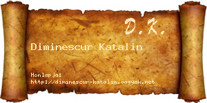 Diminescur Katalin névjegykártya